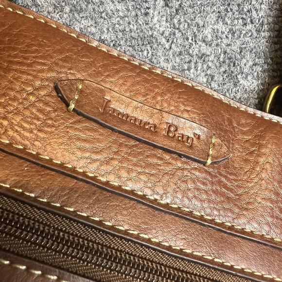 Jamaica Bay Shoulder Bag Womens Khaki Brown Canvas Embroidered Floral Lined Boho - Picture 3 of 12